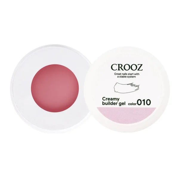 Crooz Гель для нарощування Creamy Builder gel №10 Світло-Рожевий, 15 ml