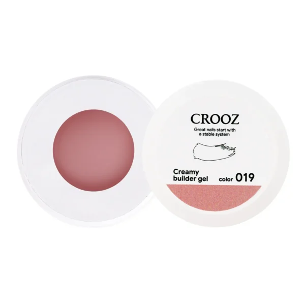 Crooz Гель для нарощування Creamy Builder gel №19 Теплий Тілесно-Персиковий, 15 ml