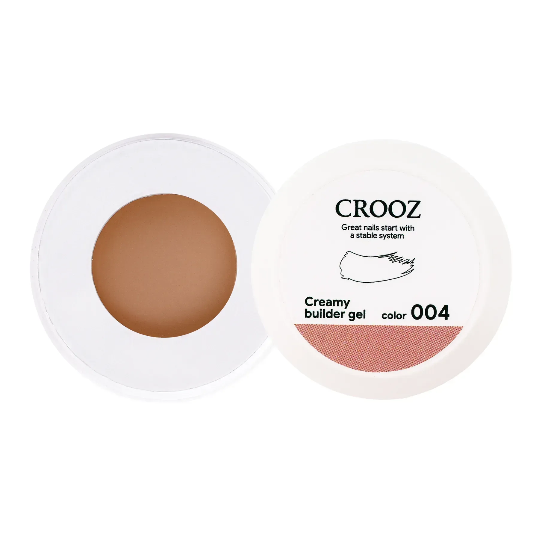 crooz-hel-dlia-naroshchuvannia-creamy-builder-gel-4-15-ml-63184623435937 Crooz Гель для нарощування Creamy Builder gel №4 Бежево- рожевий, 15 ml - Зображення 1
