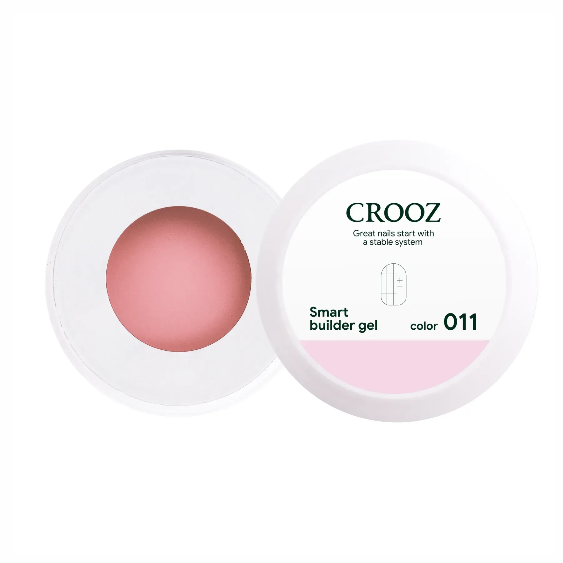 crooz-hel-dlia-naroshchuvannia-smart-builder-gel-11-15ml-13468087889186 CROOZ Smart Builder Gel №12 Теплий напівпрозорий пильно-рожевий нюд, 15 ml - Зображення 1